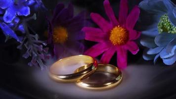 Valentine's Day Smoky Rings and Flowers Footage. video