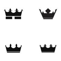 conjunto de iconos de la corona. colección de premios de la corona para el liderazgo de los campeones ganadores. elementos vectoriales aislados para el hotel de juego de etiqueta de logotipo y diseño de aplicación. real rey reina princesa corona. vector