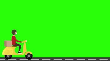 2D-Animations-Lieferservice auf grünem Bildschirm video