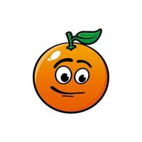 personaje de mascota de dibujos animados naranja sonriente. ilustración vectorial aislado sobre fondo blanco vector