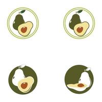 Avocado vector icon template background illustration