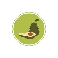 ilustración de fondo de plantilla de icono de vector de aguacate