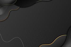 Abstract black and gold lines luxury background vector