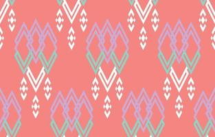 Ethnic pink pattern art. Seamless pattern in tribal, folk embroidery, and Mexican style. Aztec geometric art ornament print.Design for carpet, wallpaper, clothing, wrapping, fabric, cover, textile vector