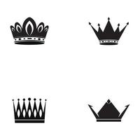 Set of crown icons. Collection of crown awards for winners  champions  leadership. Vector isolated elements for logo  label  game  hotel  an app design. Royal king  queen  princess crown.