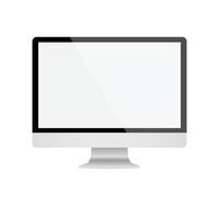 pantalla de computadora con pantalla blanca en blanco. eps10 vectoriales vector