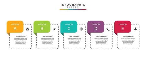 Steps business data visualization timeline process infographic template design with icons vector