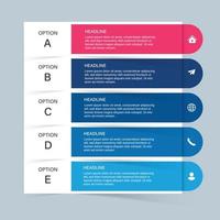 pasos diseño de plantilla infográfica de proceso de línea de tiempo de visualización de datos comerciales con iconos vector