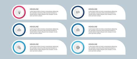 pasos diseño de plantilla infográfica de proceso de línea de tiempo de visualización de datos comerciales con iconos vector