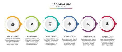 Steps business data visualization timeline process infographic template design with icons vector