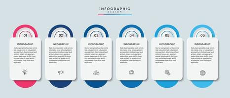 Steps business data visualization timeline process infographic template design with icons vector