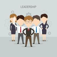 Ilustración de vector de diseño de concepto de liderazgo