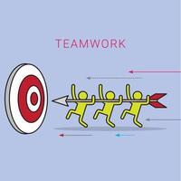 Teamwork Concept  Design Template. Vector Illustration