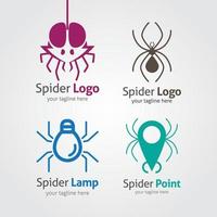 plantilla de diseño de logotipo de araña. ilustración vectorial vector