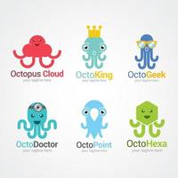 plantilla de diseño de logotipo de pulpo. ilustración vectorial vector