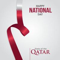 Happy Qatar National Day Design Template. Vector Illustration