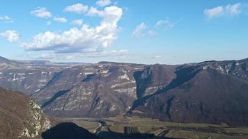 Flying over the mountains with clouds video