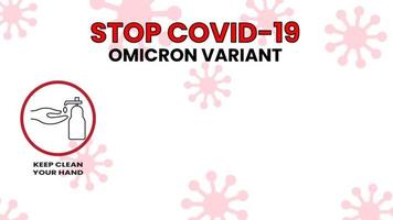 video de animación sobre la prevención de la variante omicron covid-19 mejor para el contenido de salud