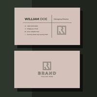 Minimalistic Clean Corporate Business Card vector