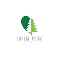 Pine tree logo design template. Abstract tree icon. vector