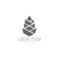 Pine tree logo design template. Abstract tree icon. vector