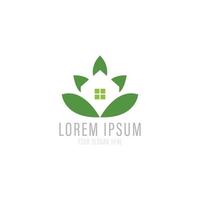 Home vector logo design template with nature concept.