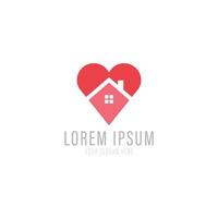 Love home logo design, home care, icon , symbol, vector, template. vector
