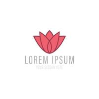 Lotus flower logo vector design.