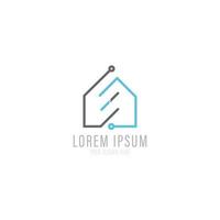 Smart House Logo concept. Flat style icons. Isolated Vector Illustration.