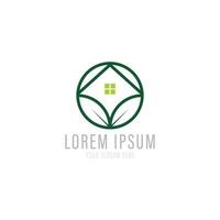 Home vector logo design template with nature concept.