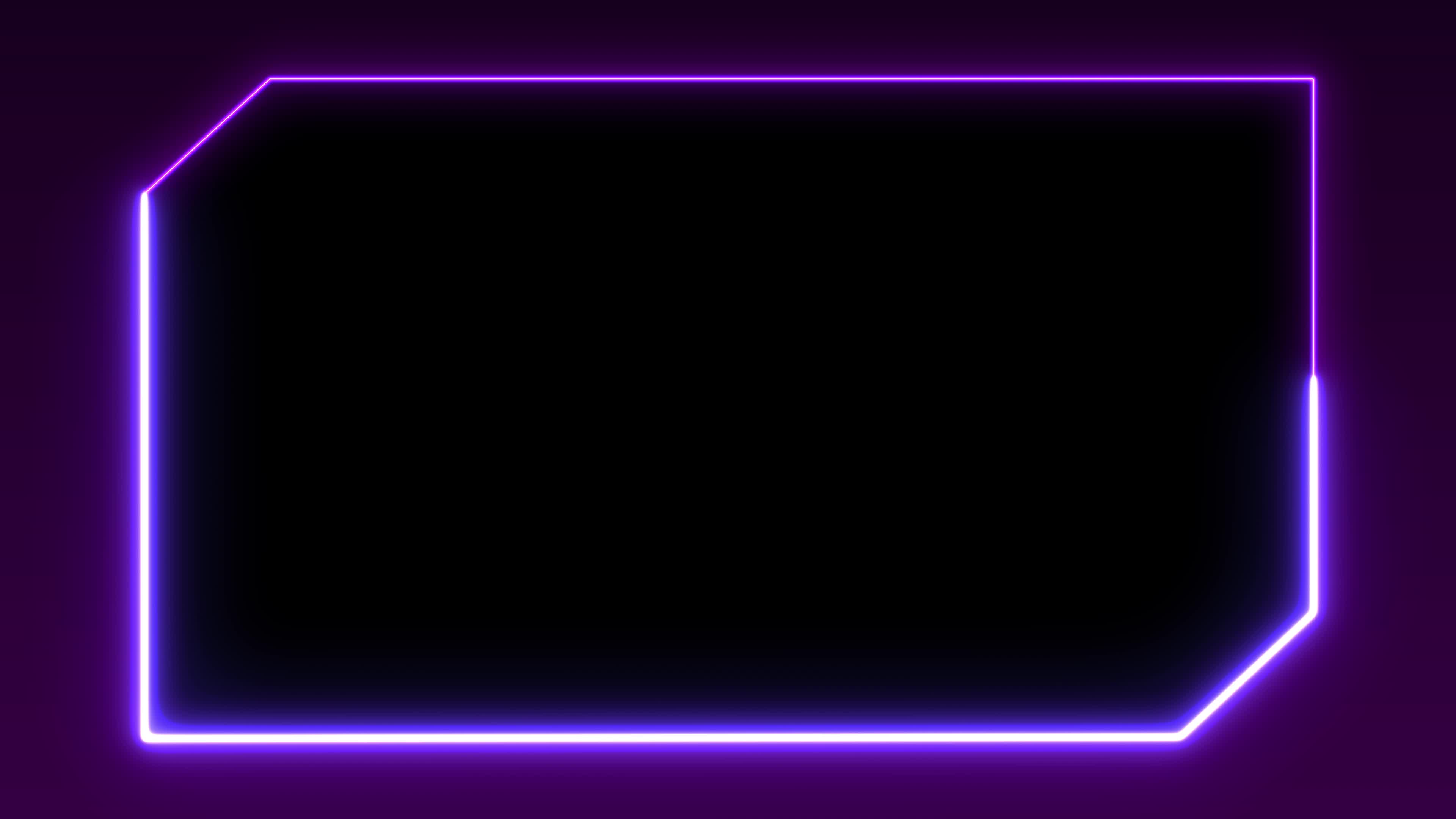 Abstract light neon frame on black background 6301683 Stock Video at