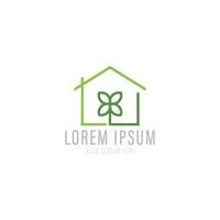 Home vector logo design template with nature concept.