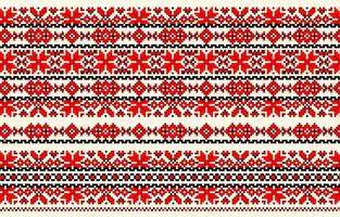 Ukrainian Folk Embroidery. Traditional Red and Black Patterns. Vector. vector