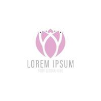 Lotus flower logo vector design.