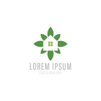 Home vector logo design template with nature concept.