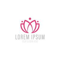 Lotus flower logo vector design.