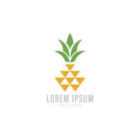 Pinapple fruit logo concept. Vector image illustration.