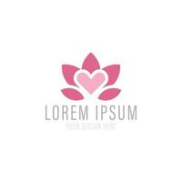 Lotus flower logo vector design.