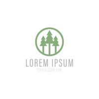 Pine tree logo design template. Abstract tree icon. vector