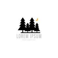 Pine tree logo design template. Abstract tree icon. vector