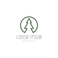 Pine tree logo design template. Abstract tree icon. vector