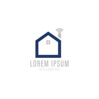 Smart House Logo concept. Flat style icons. Isolated Vector Illustration.