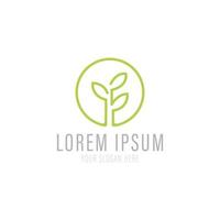 Tree vector icon. Nature trees and leaf vector illustration logo design.