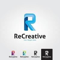 Minimal letter r logo template - vector