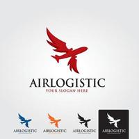 Minimal air logistics logo template - vector