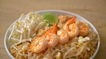 stir-fried noodles with shrimp and sprouts or Pad Thai - Asian food style video