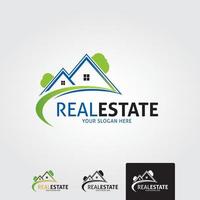 Minimal real estate logo template - vector