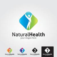 Minimal health logo template - vector