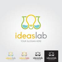 plantilla de logotipo de laboratorio de ideas mínimas - vector