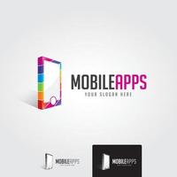 Minimal mobile app logo template - vector